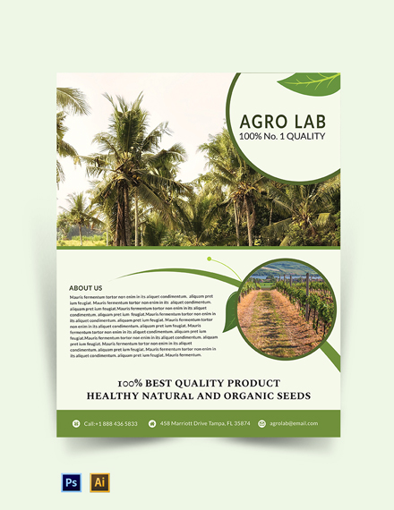 Agriculture Flyer Template - Illustrator, PSD | Template.net