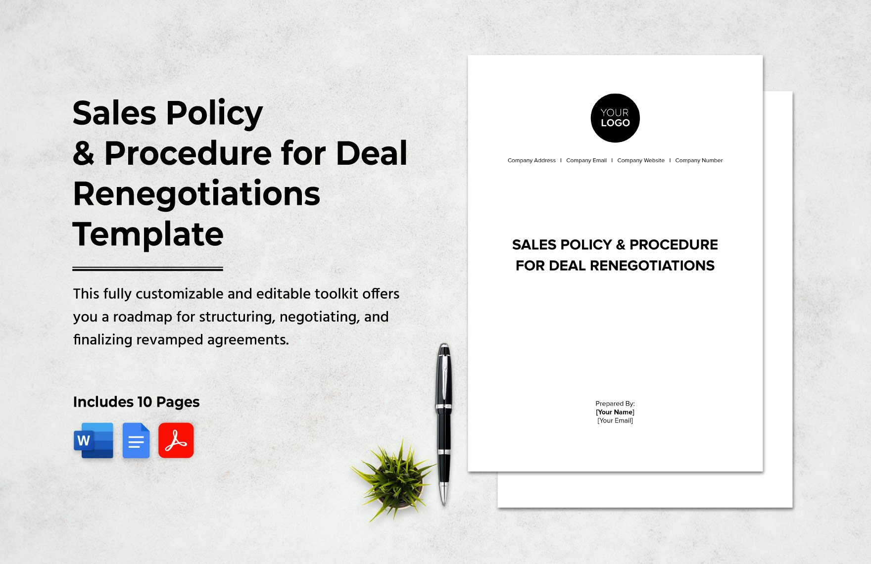 Sales Policy & Procedure for Deal Renegotiations Template in Word, Google Docs, PDF