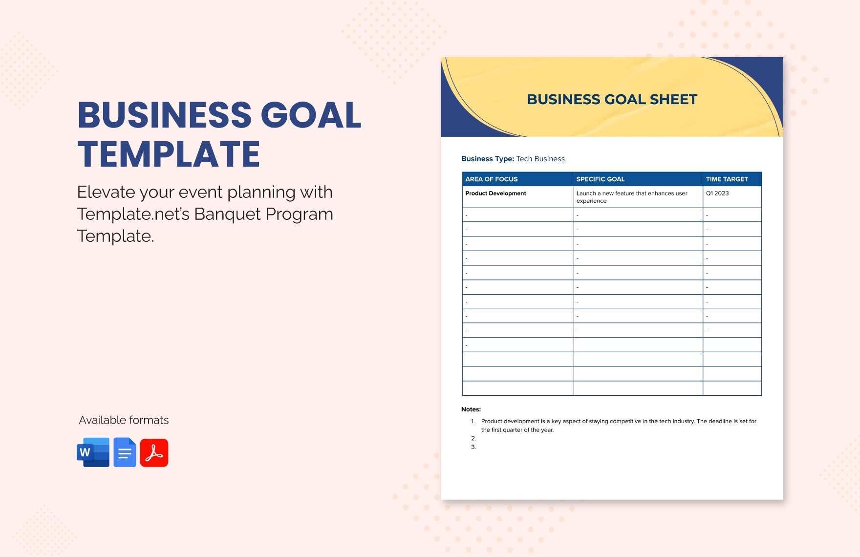 Business Goal Template