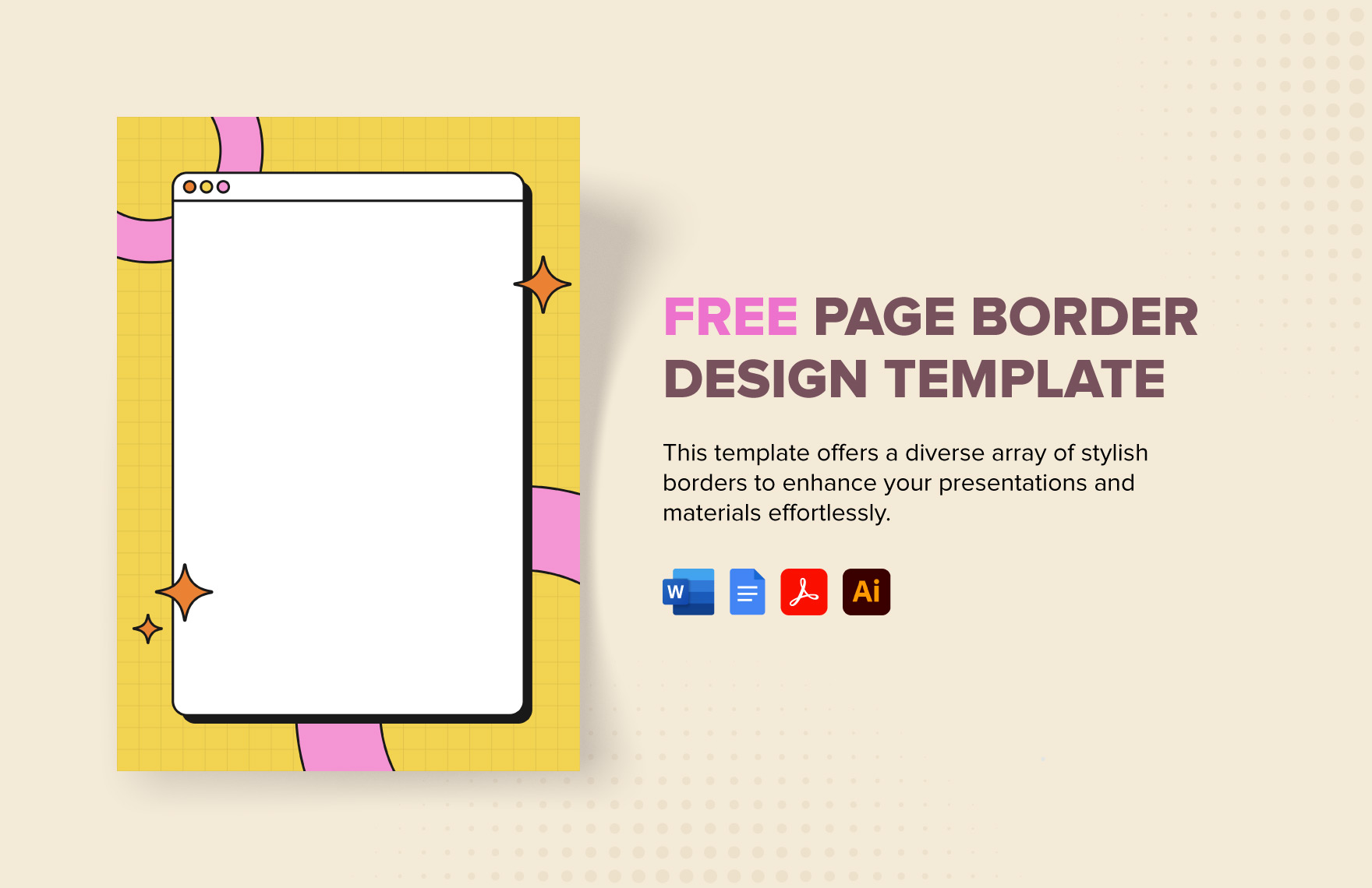 Page Border Design Template in PDF, Word, Illustrator, Google Docs - Download | Template.net