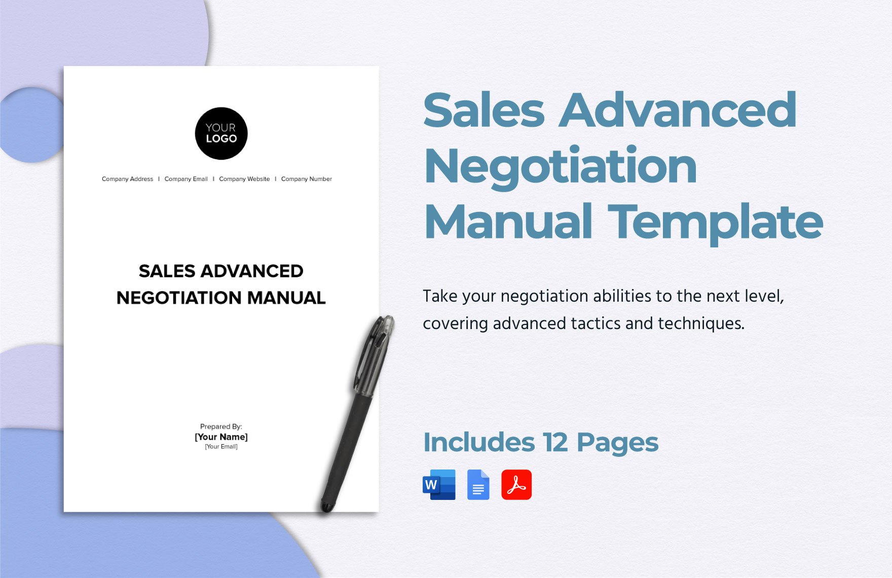 Sales Advanced Negotiation Manual Template in Word, Google Docs, PDF