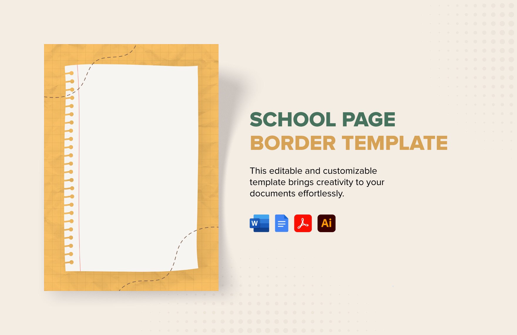 School Page Border Template