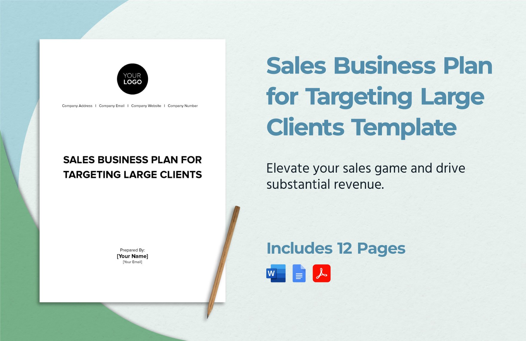 Sales Business Plan for Targeting Large Clients Template