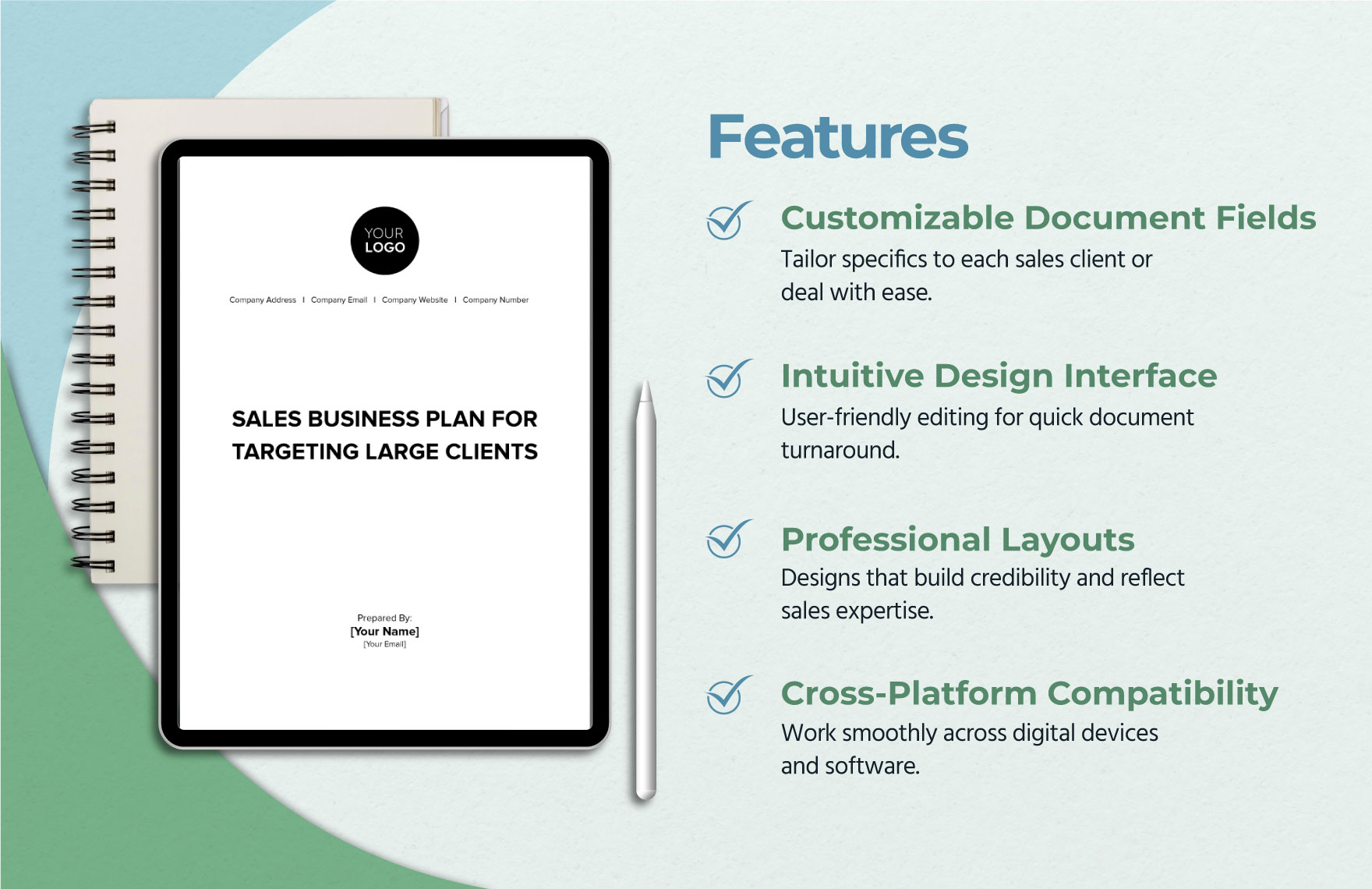 Sales Business Plan for Targeting Large Clients Template