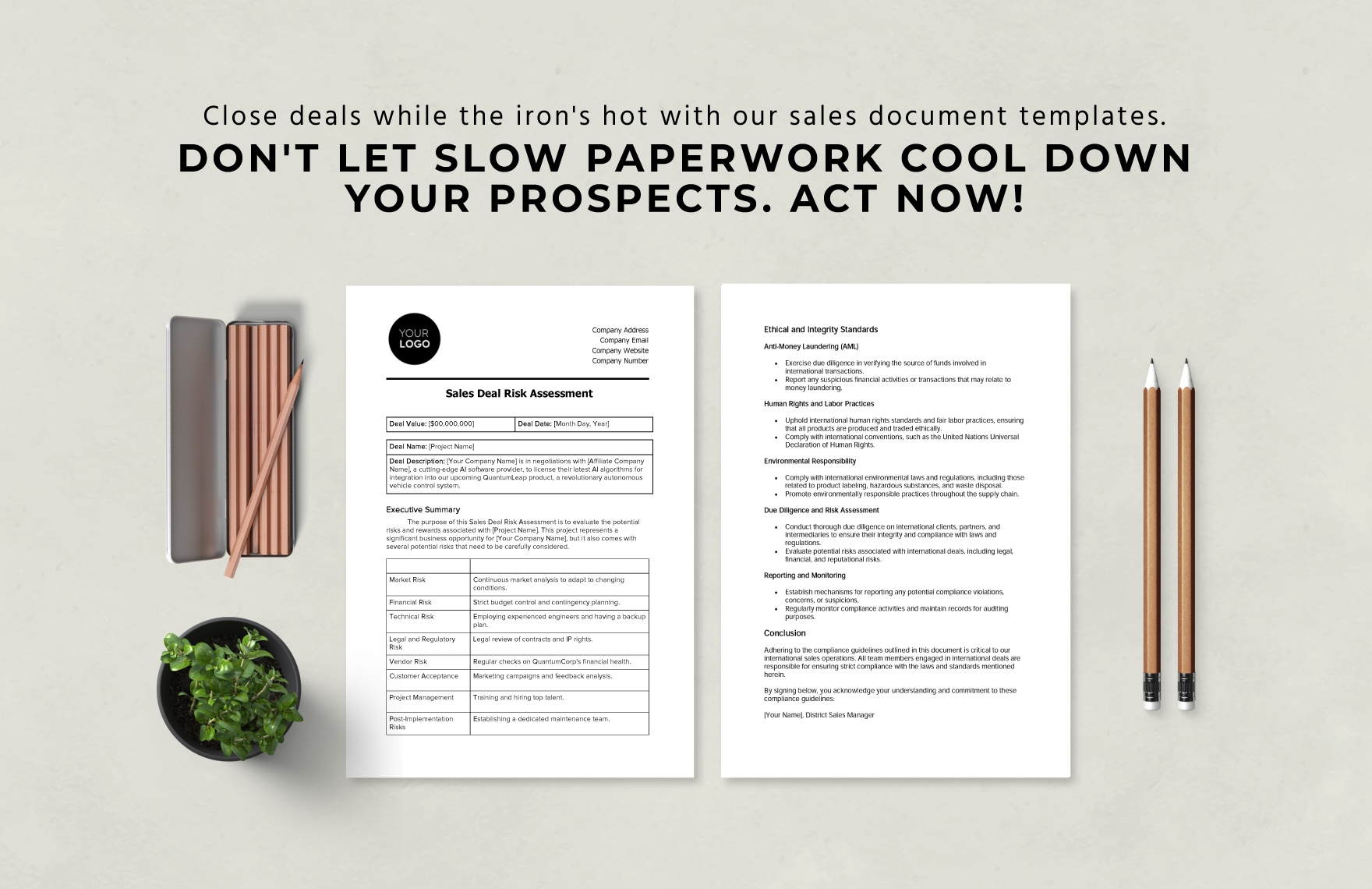 Sales Document for Compliance on International Deals Template