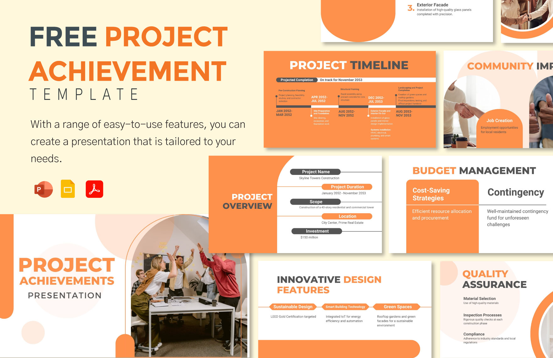 Project Achievements Template