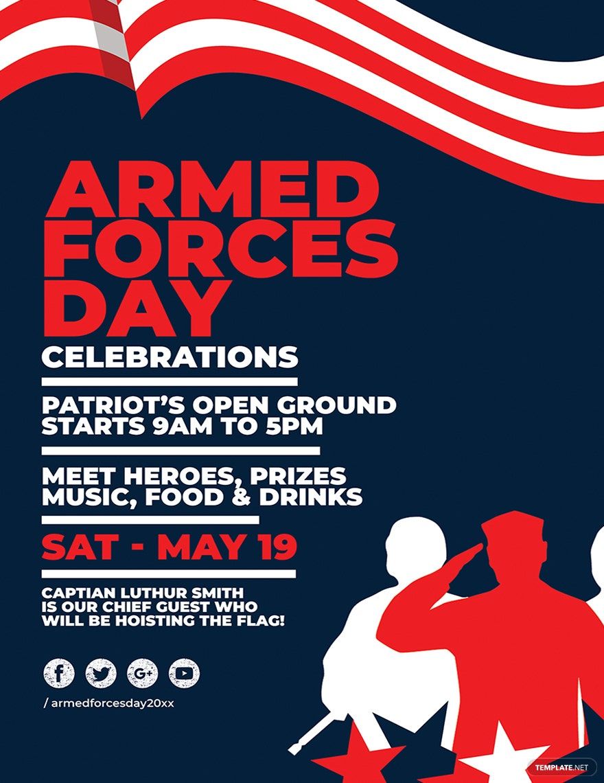 Armed Forces Day Poster Template