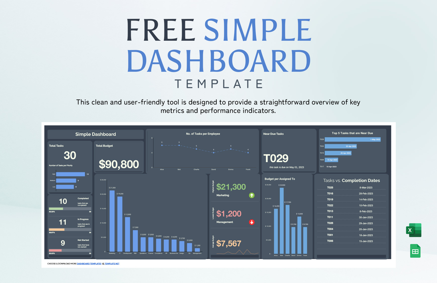 Simple Dashboard Template