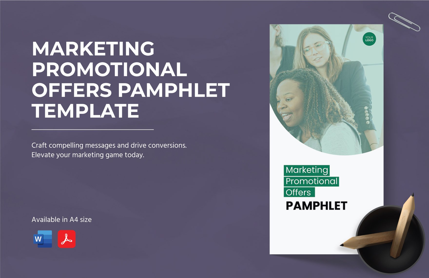 Marketing Promotional Offers Pamphlet Template