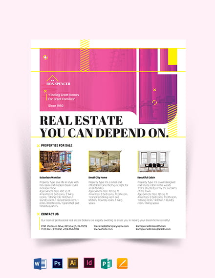 Real Estate Broker Marketing Flyer Template