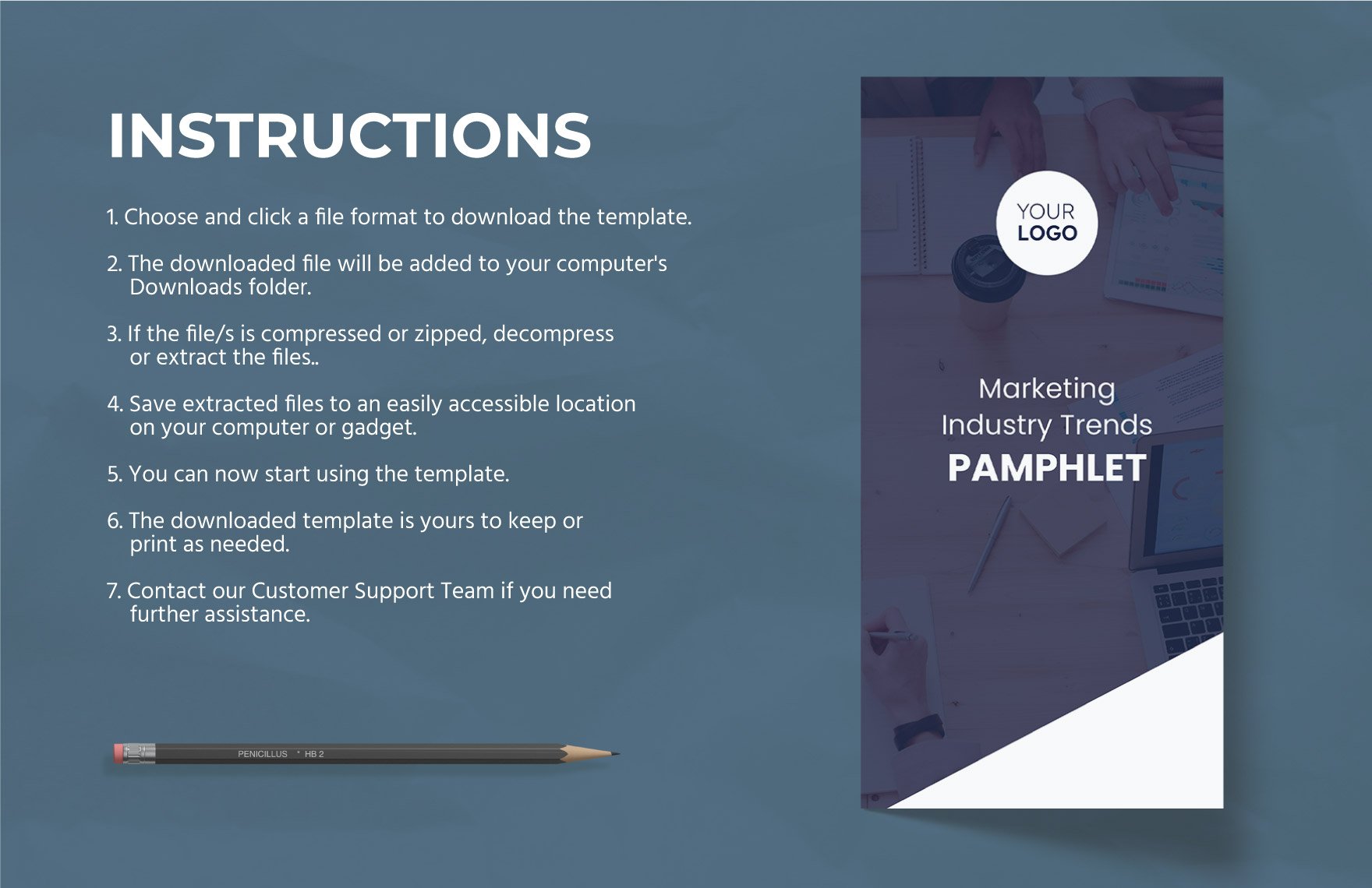 Marketing Industry Trends Pamphlet Template