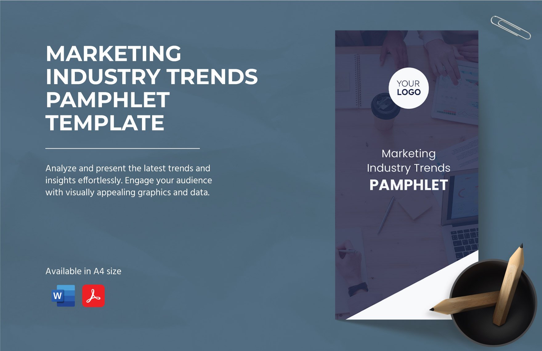 Marketing Industry Trends Pamphlet Template