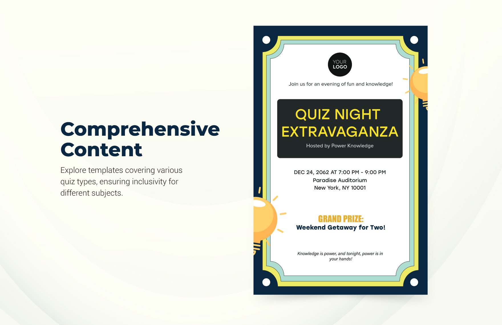 Quiz Poster Template