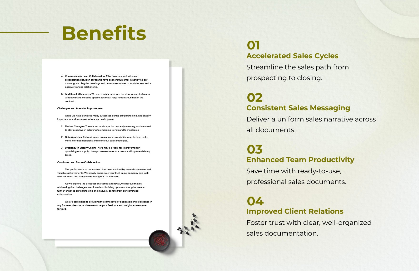 Sales Contract Performance Review Template