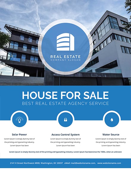 real estate sale flyer template 1x