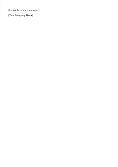 Free Project Manager Experience Letter Template to Edit Online