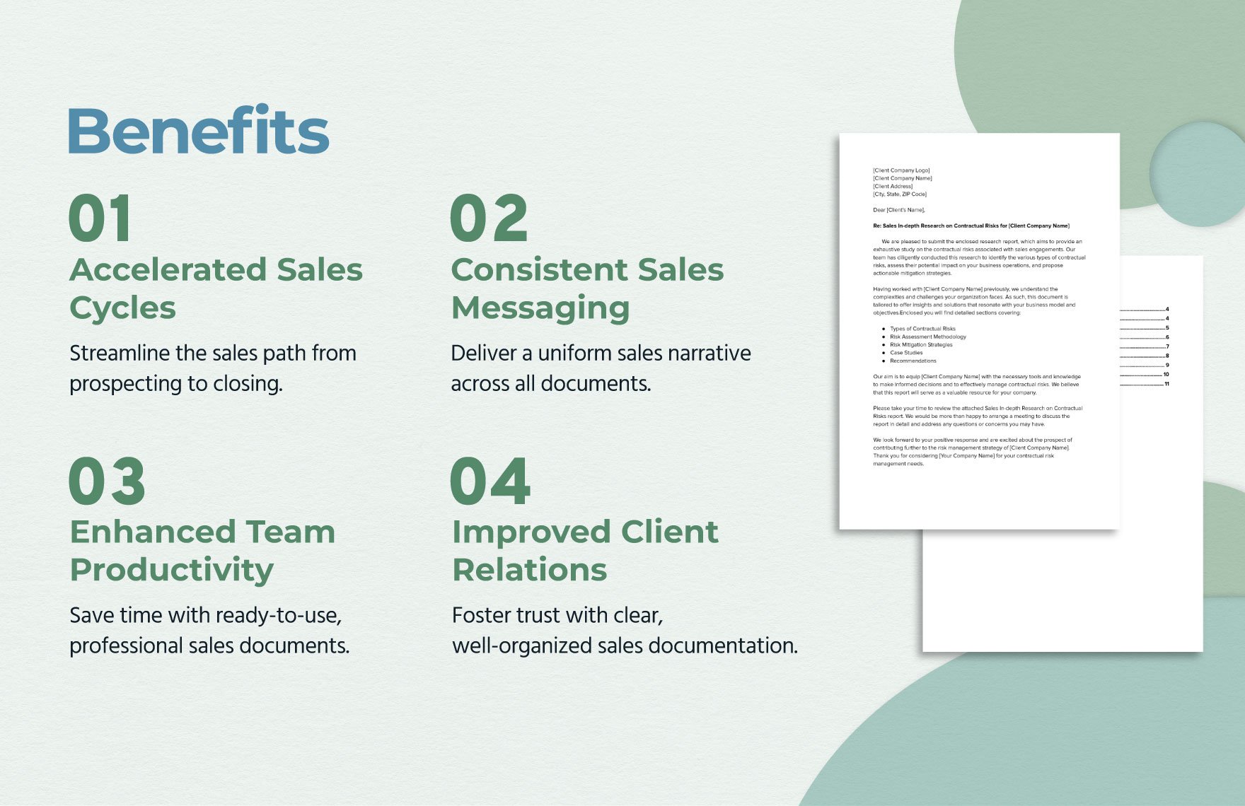 Sales In-depth Research on Contractual Risks Template