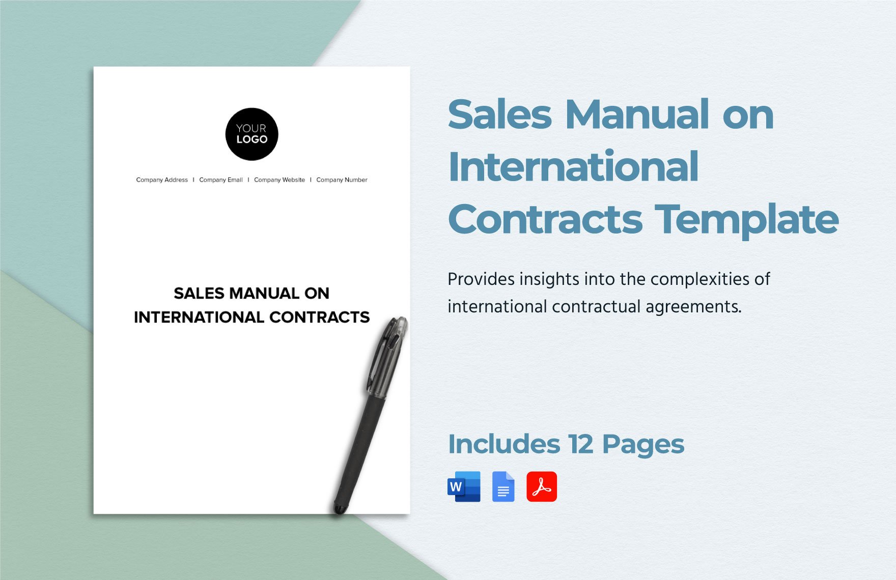 Sales Manual on International Contracts Template in Word, Google Docs, PDF
