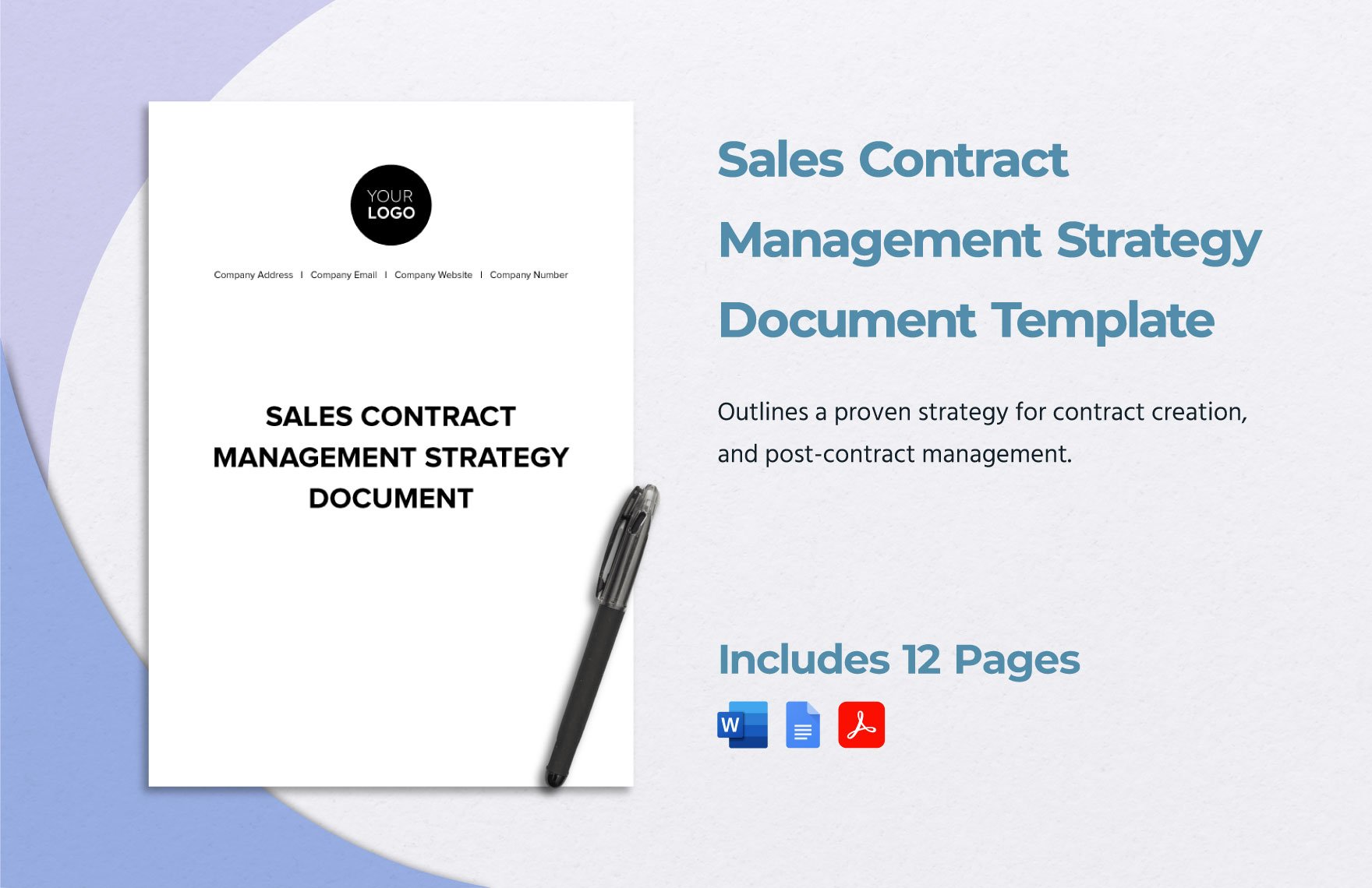 Sales Contract Management Strategy Document Template