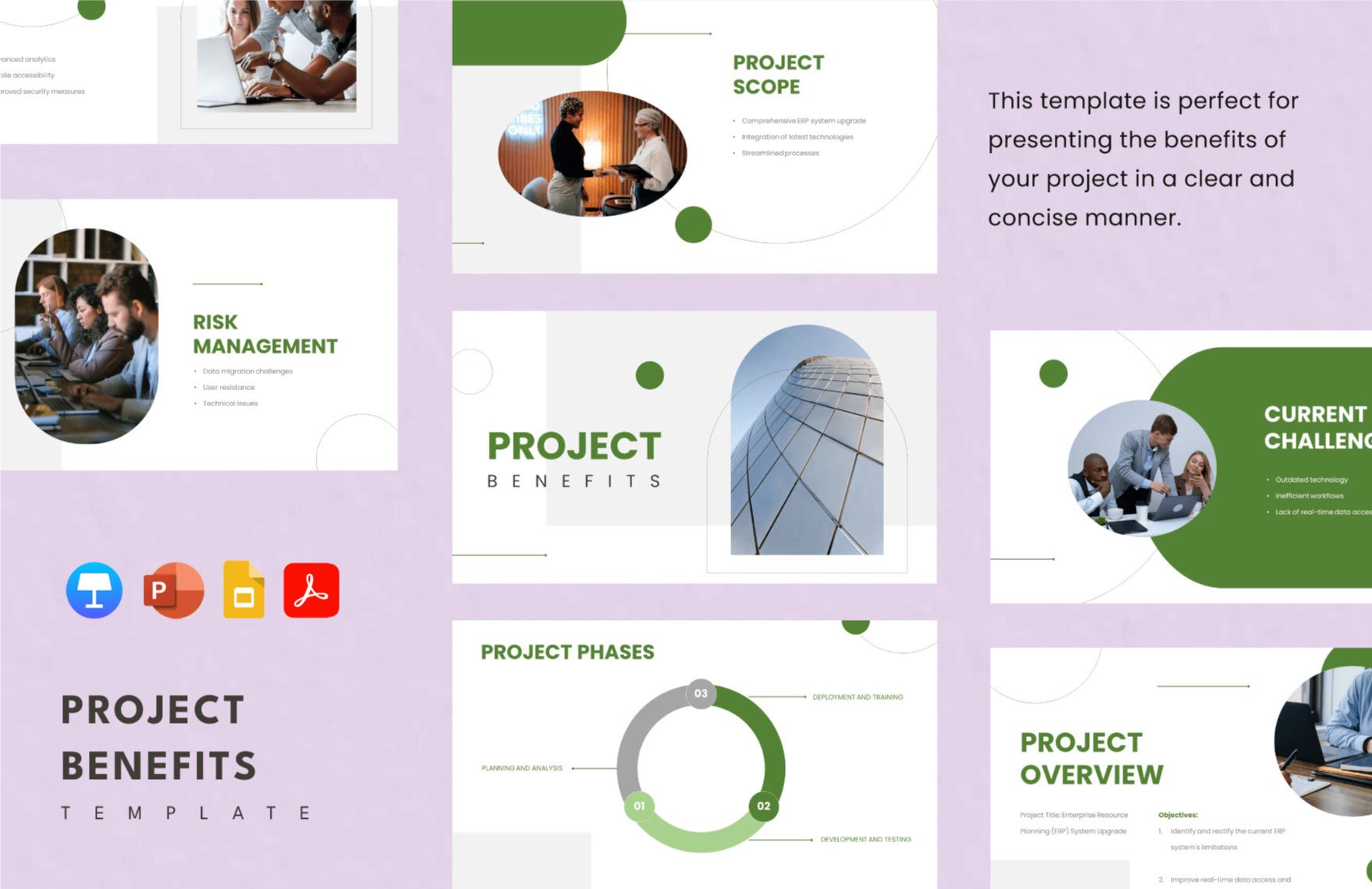 Project Benefits Template in PDF, PowerPoint, Google Slides, Apple Keynote