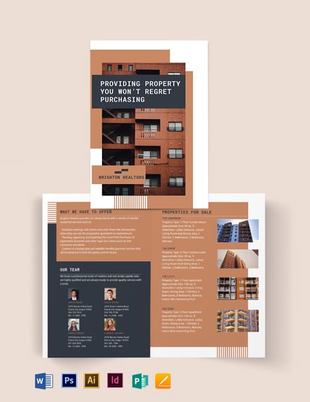 apartment condo bi fold brochure