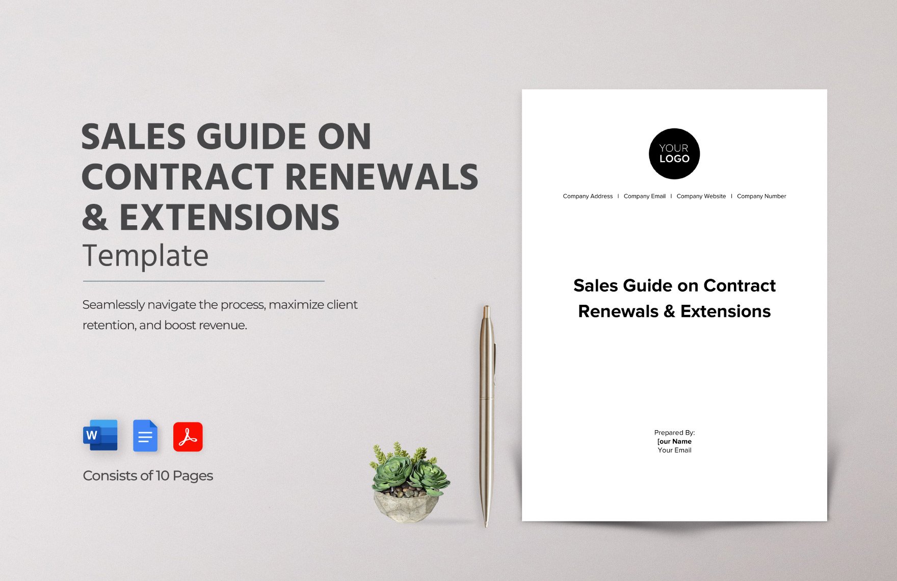Sales Guide on Contract Renewals & Extensions Template