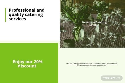 free catering business postcard template