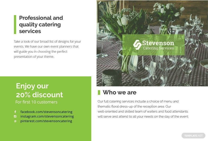 Catering Business Postcard Template