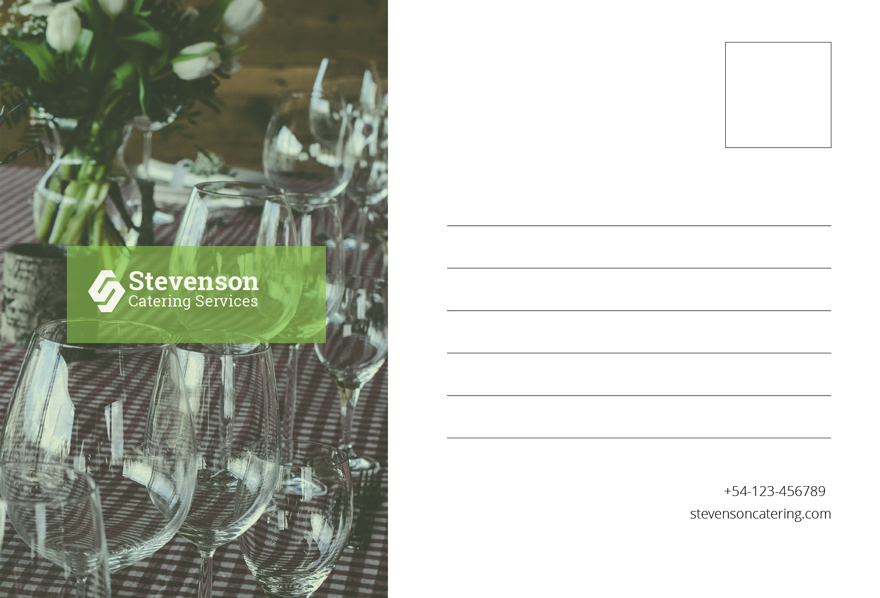 Free Catering Business Postcard Template Printable