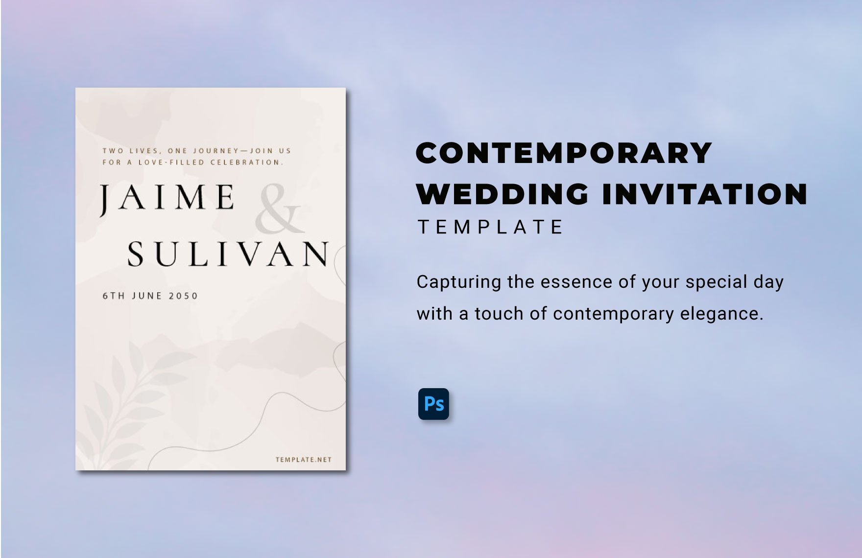 Contemporary Wedding Invitation