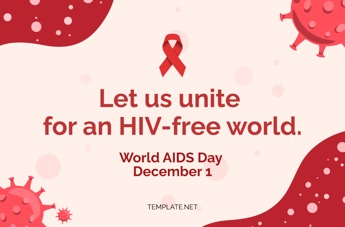 Free World AIDs Day Slogan Banner Template