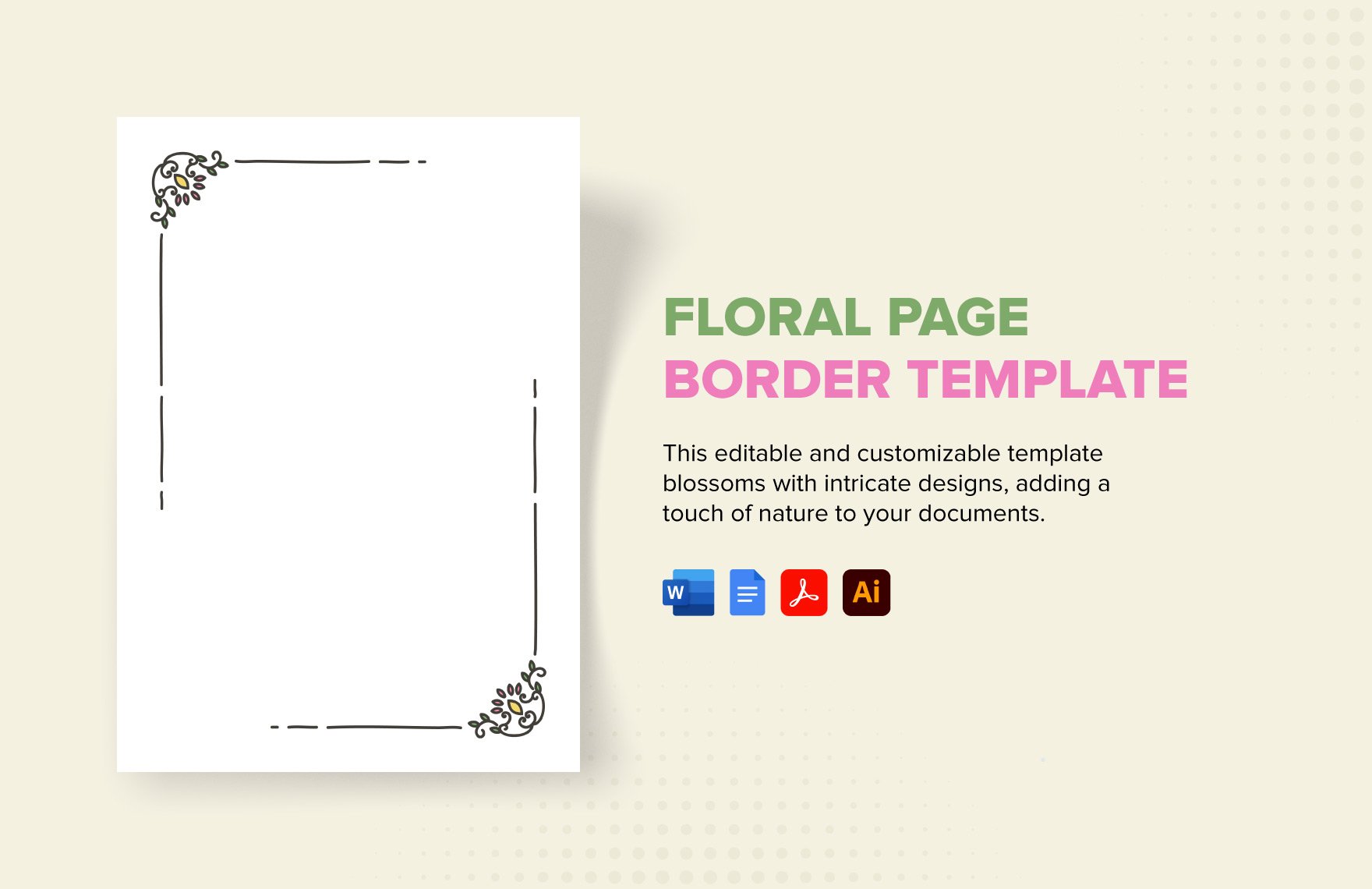 Floral Page Border Template