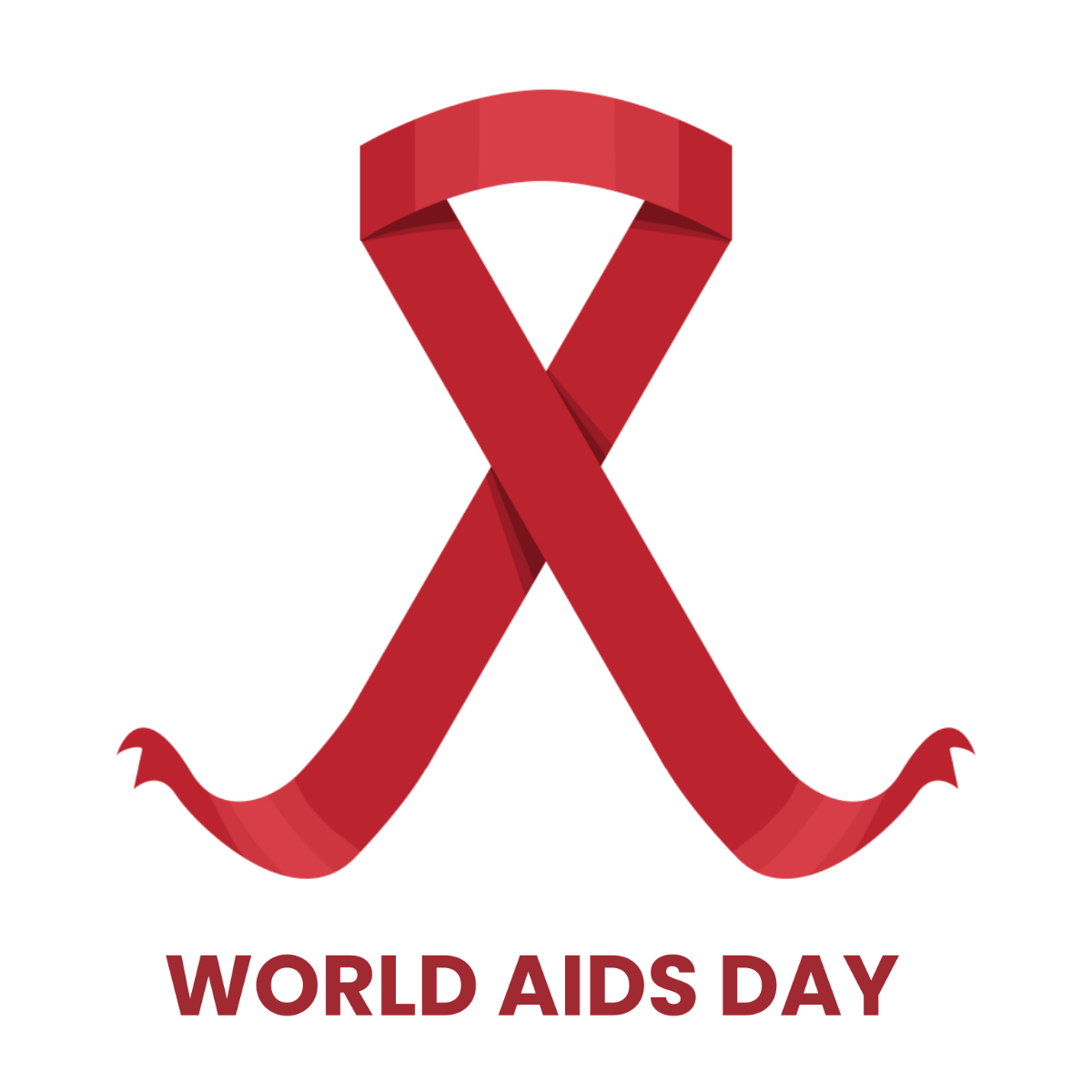 Free World AIDs Day Ribbon Vector Template