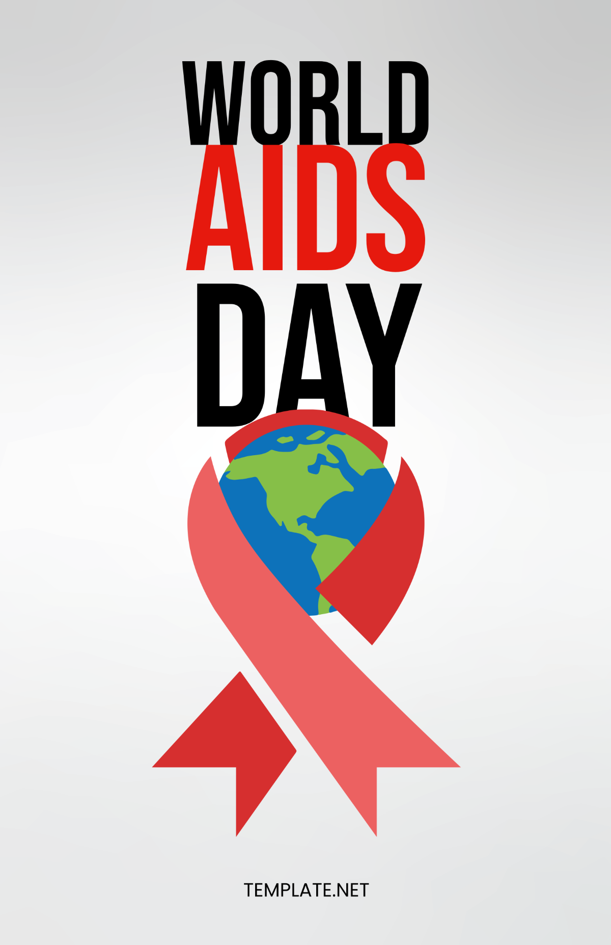 Free Blank World AIDs Day Template