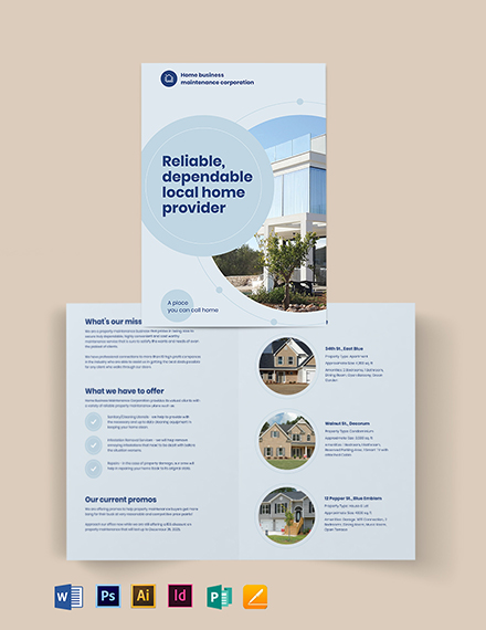 property maintenance bi fold brochure