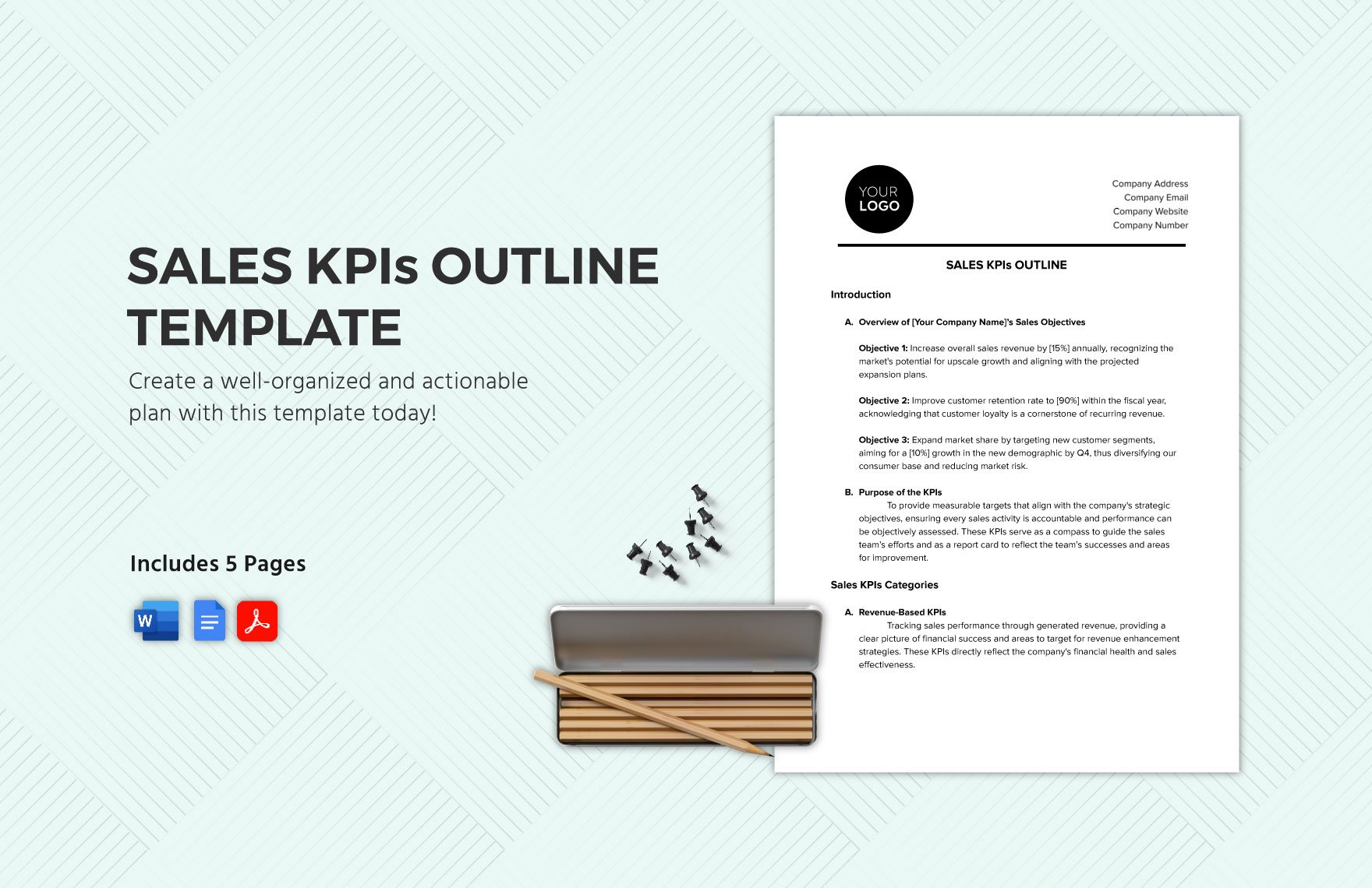 Sales KPIs Outline Template