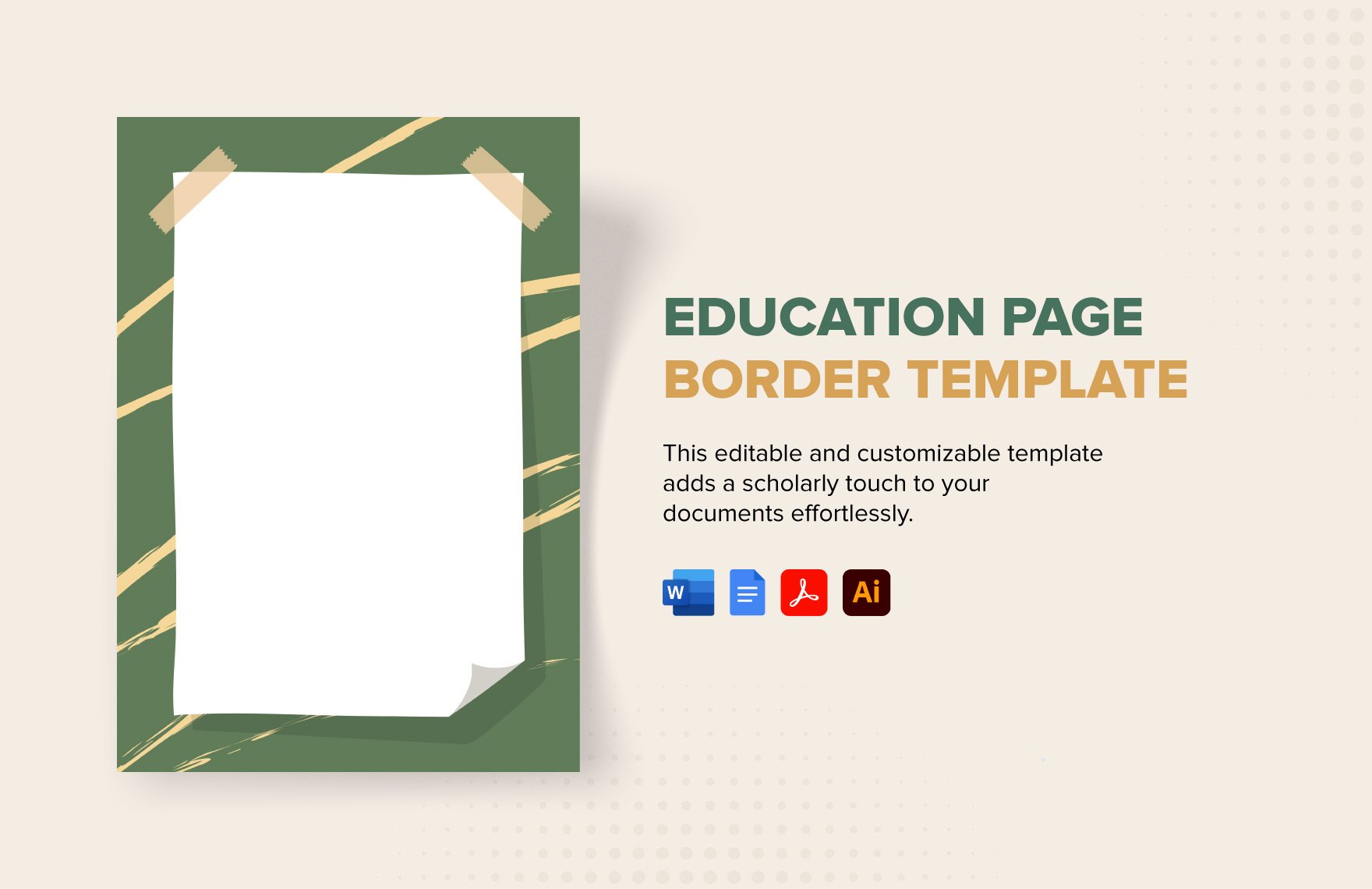 Education Page Border Template