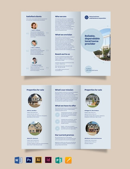 property maintenance tri fold brochure