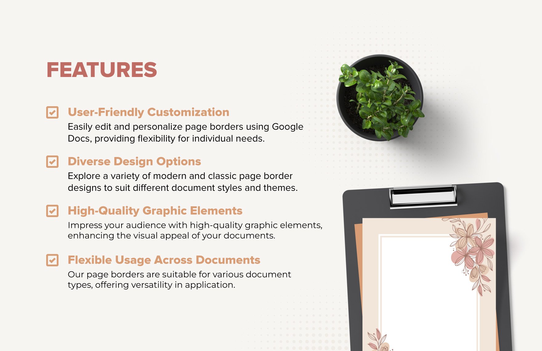Flower Page Border Template
