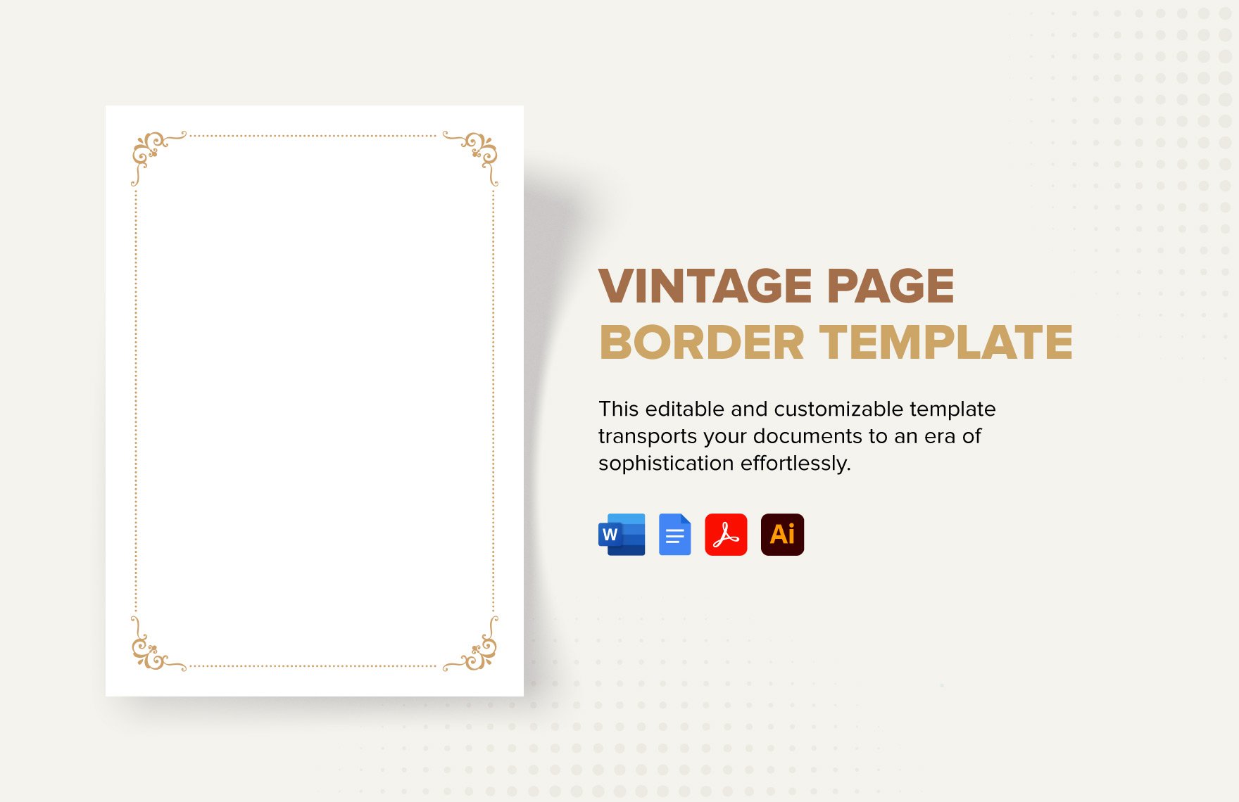 Vintage Page Border Template