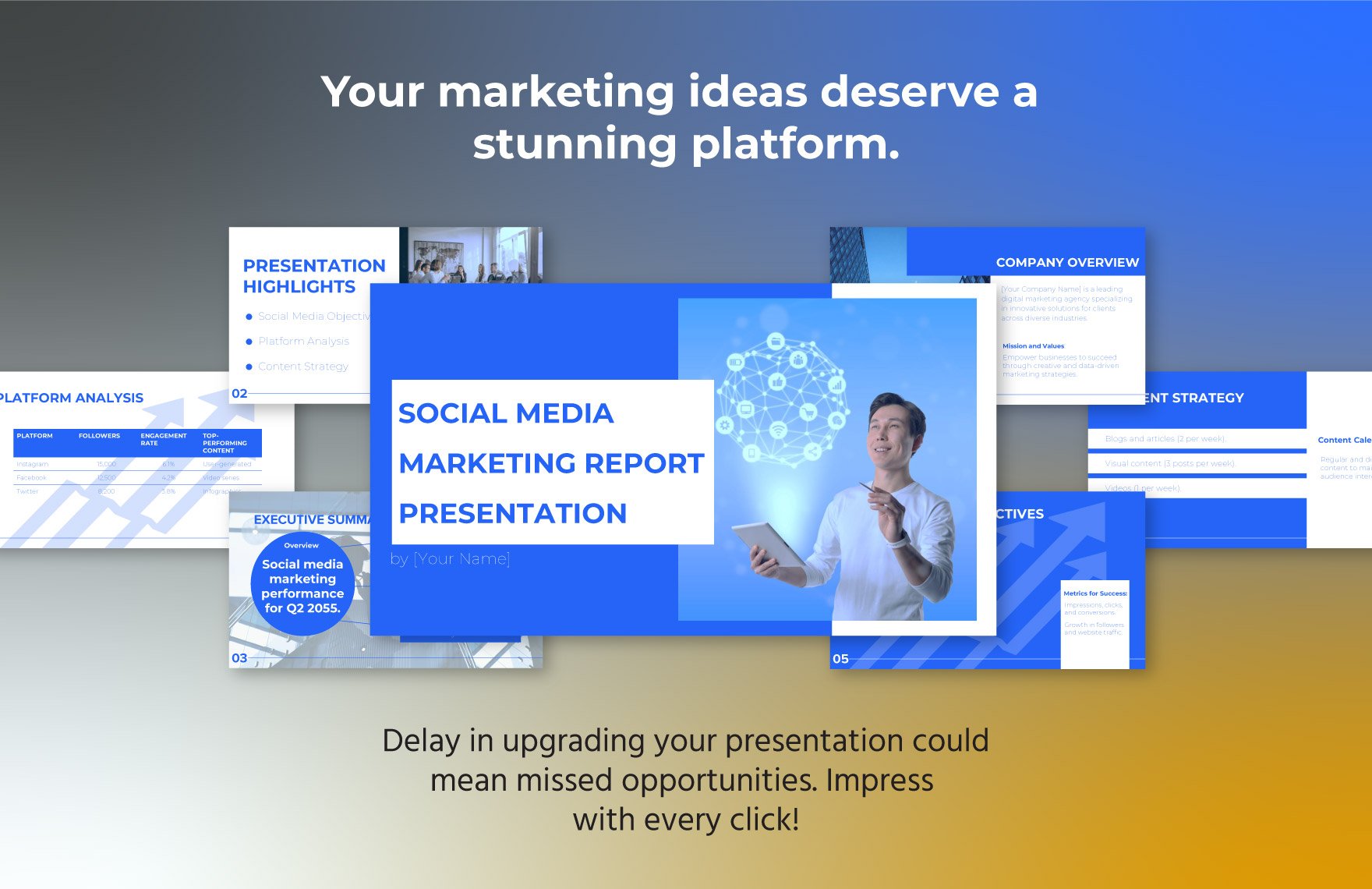 Social Media Marketing Report Presentation Template