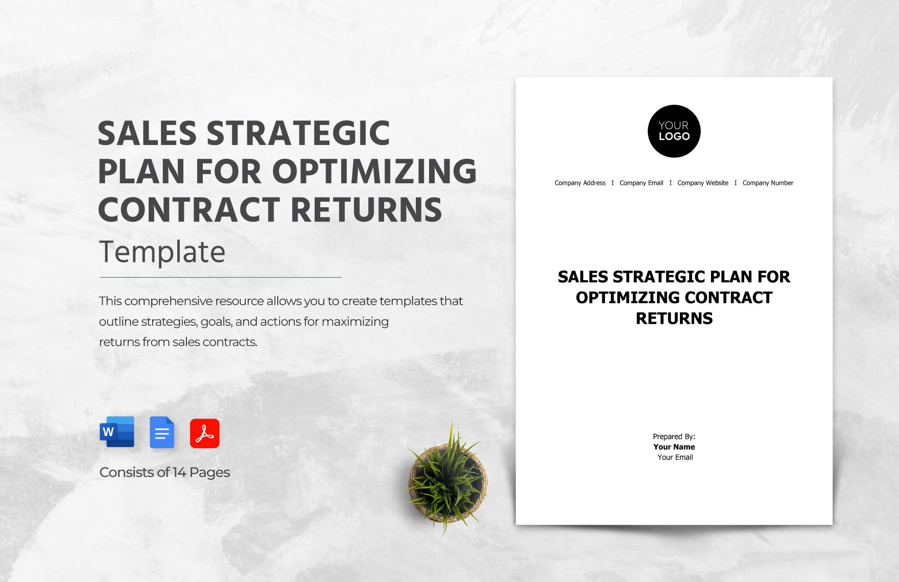 Sales Strategic Plan for Optimizing Contract Returns Template