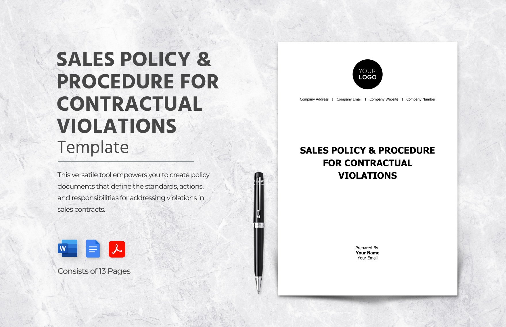 Sales Policy & Procedure for Contractual Violations Template in Word, Google Docs, PDF