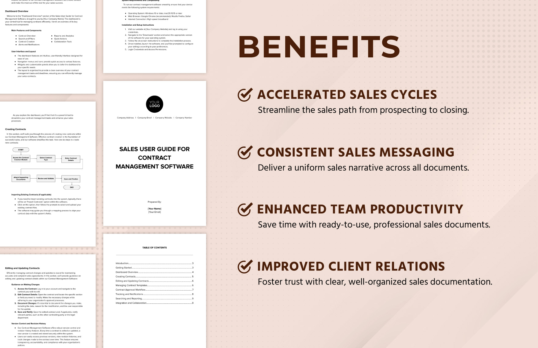 Sales User Guide for Contract Management Software Template