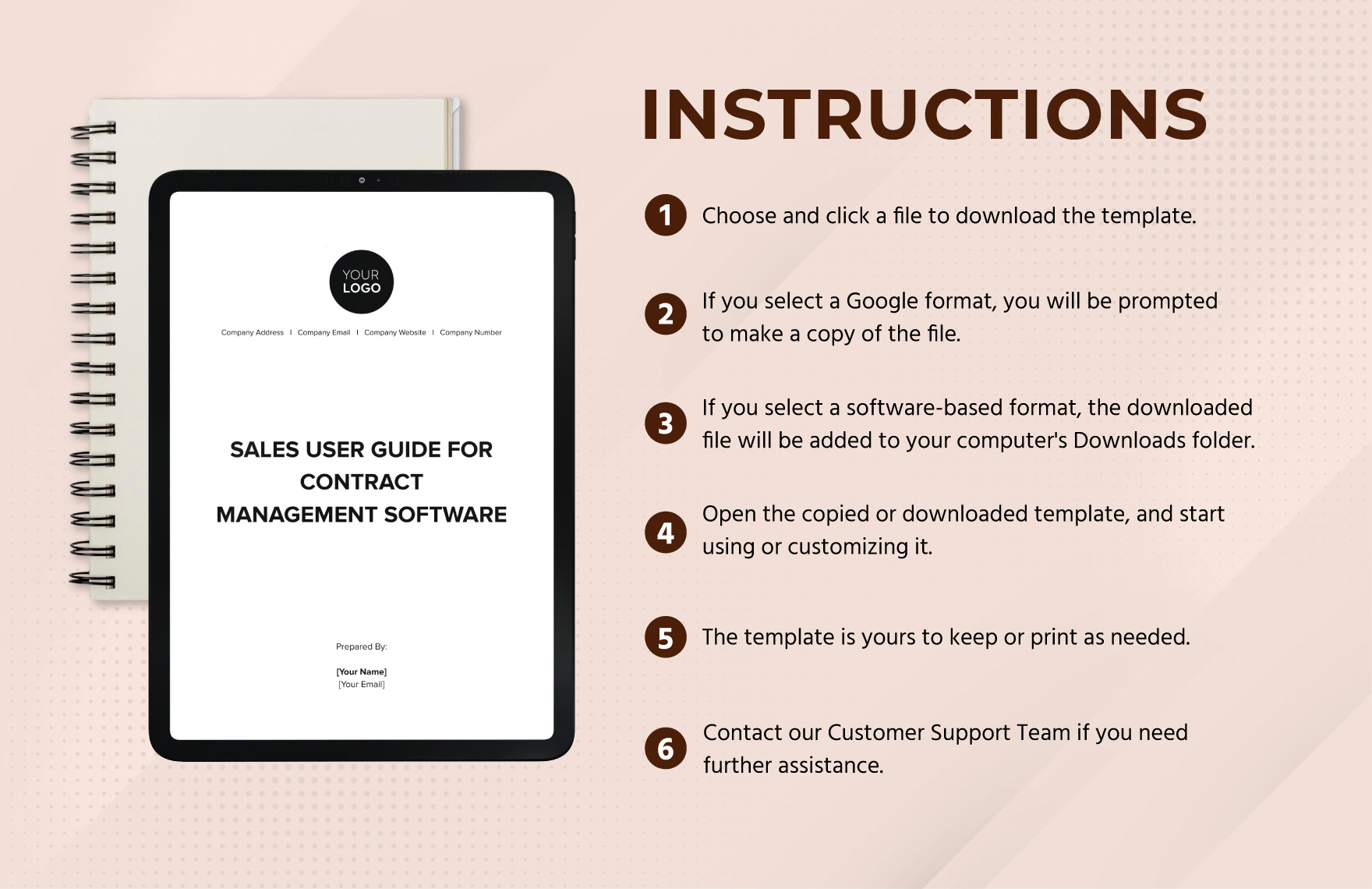 Sales User Guide for Contract Management Software Template