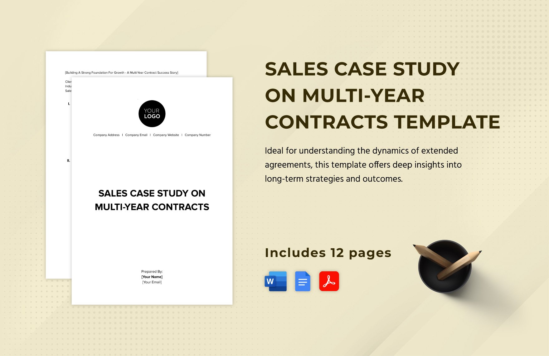 Sales Case Study on Multi-Year Contracts Template in Word, Google Docs, PDF