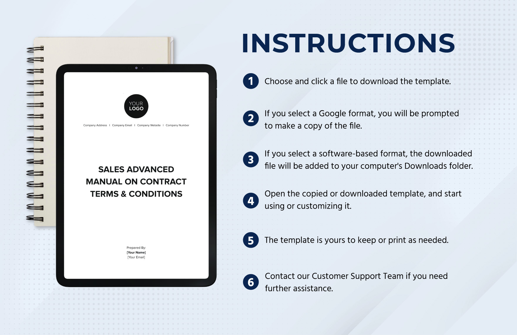 Sales Advanced Manual on Contract Terms & Conditions Template