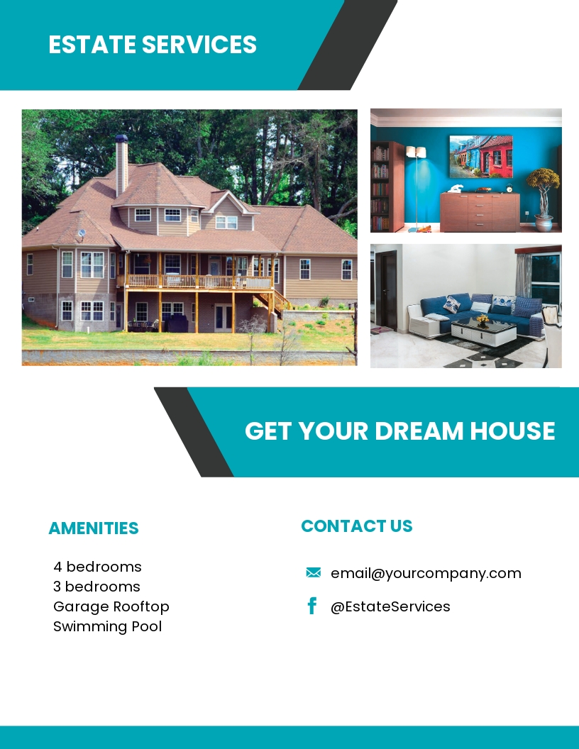 ms word real estate flyer template