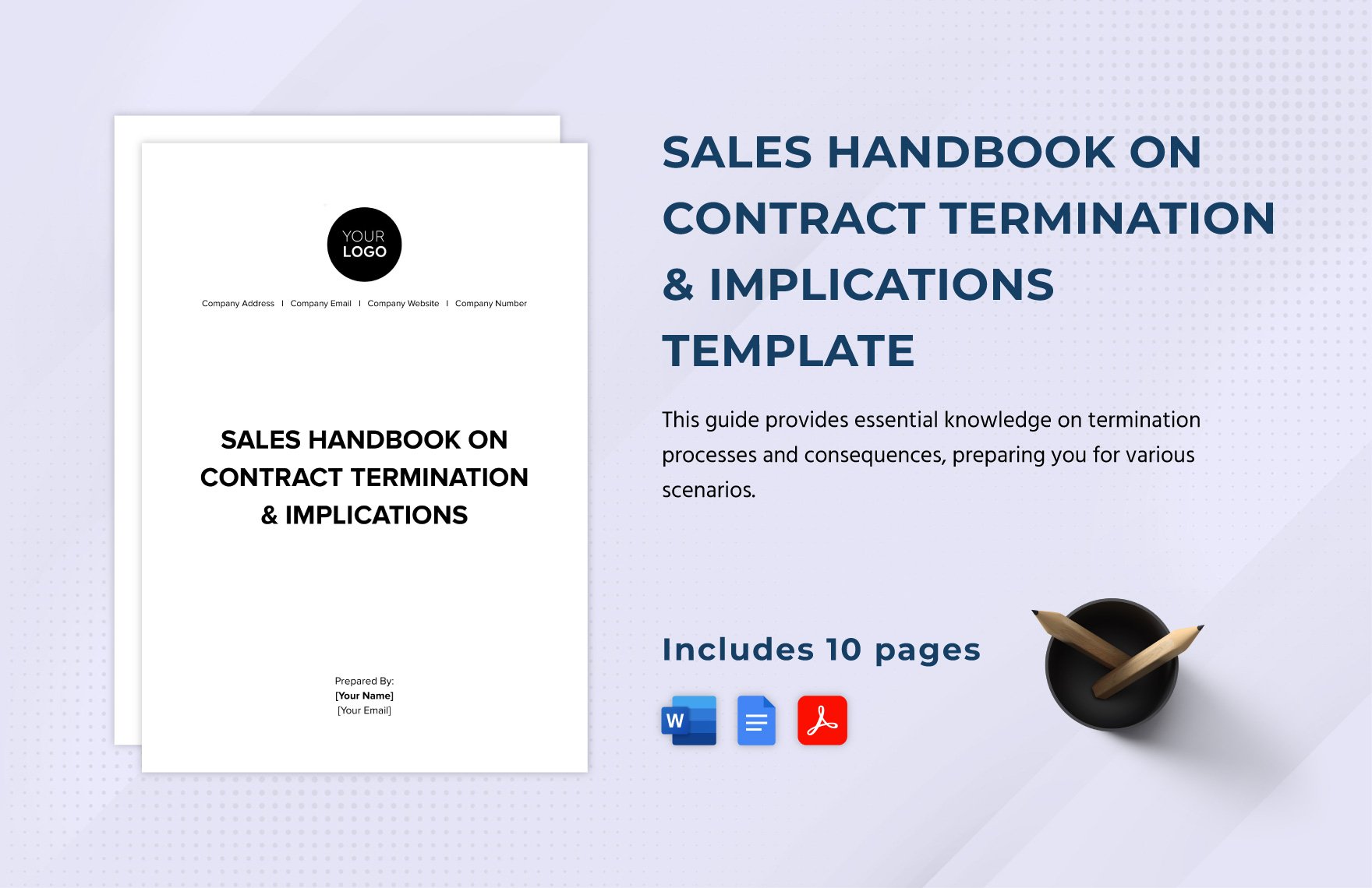 Sales Handbook on Contract Termination & Implications Template in Word, Google Docs, PDF