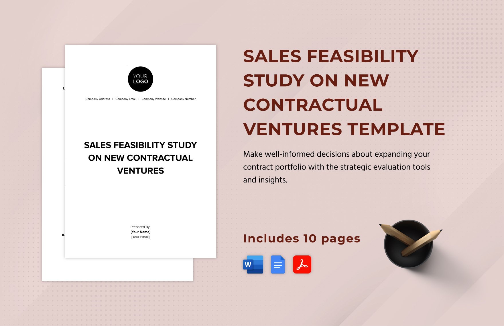 Sales Feasibility Study on New Contractual Ventures Template
